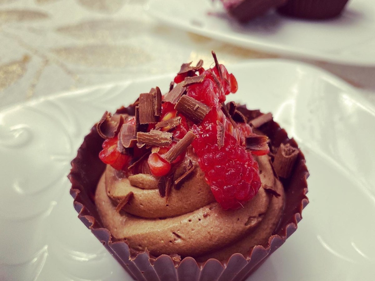 Chocolate Raspberry Mousse with a Dark Chocolate&nbsp;Shell